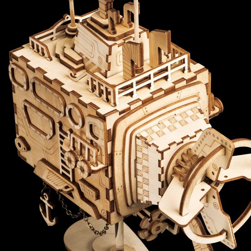 Steampunk Submarine Music Box 3D Wooden Puzzle-KOLAICH™