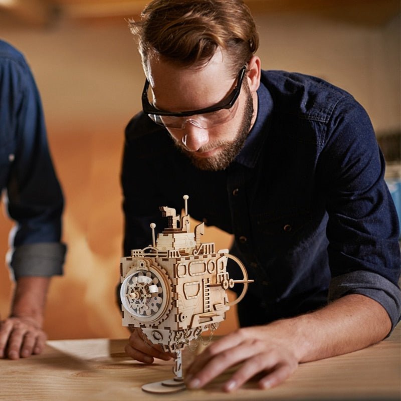 Steampunk Submarine Music Box 3D Wooden Puzzle-KOLAICH™