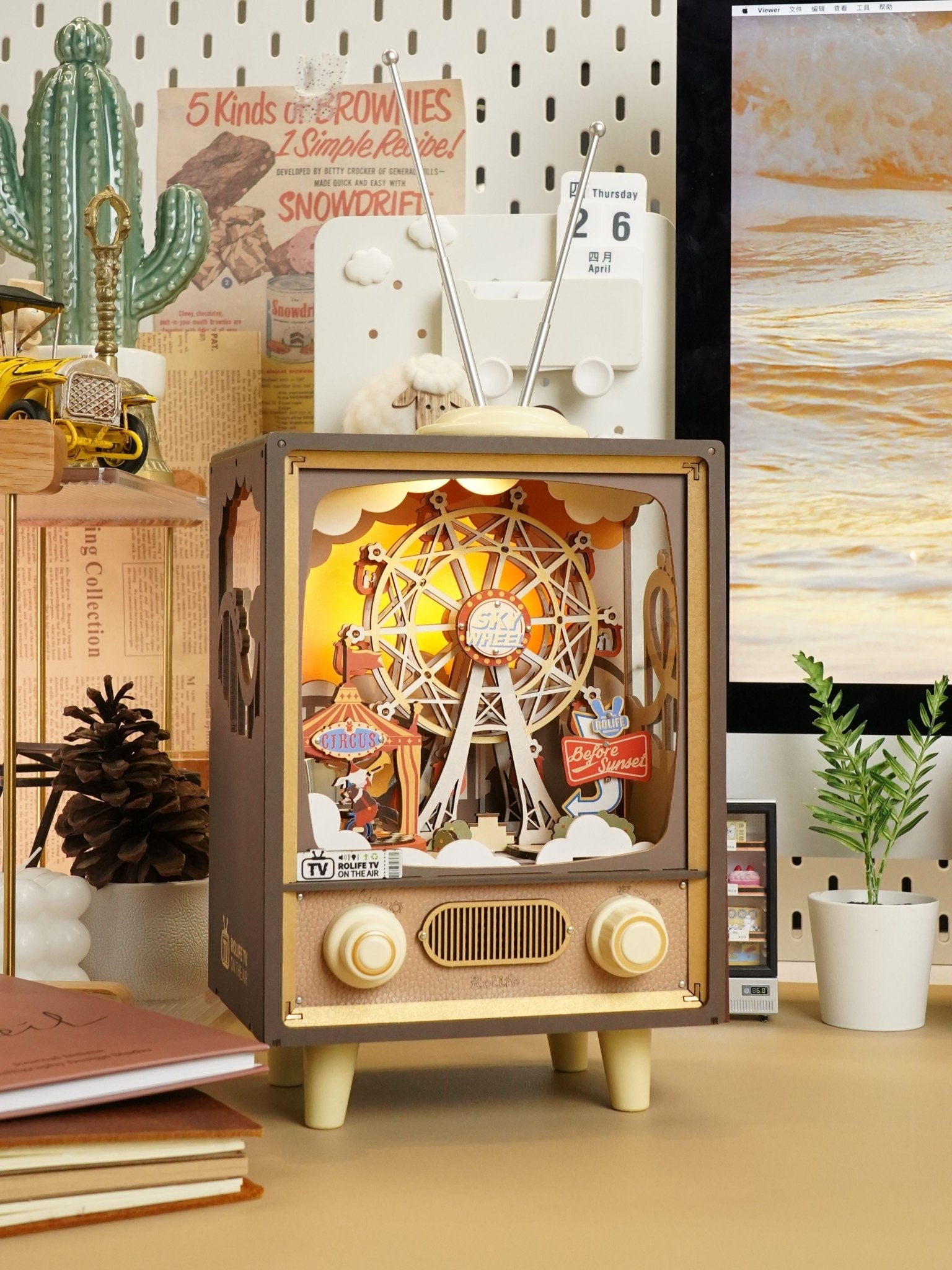 Sunset Carnival Retro TV DIY 3D Puzzle-KOLAICH™