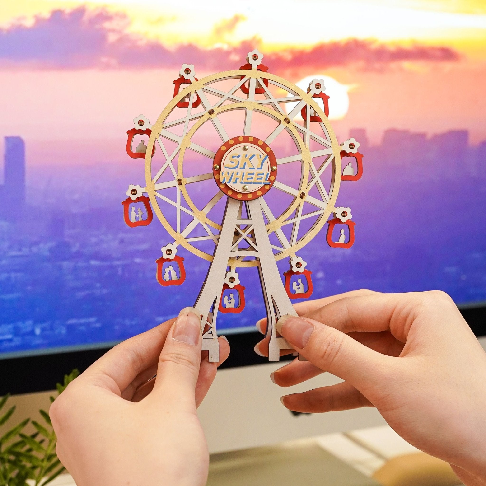 Sunset Carnival Retro TV DIY 3D Puzzle-KOLAICH™