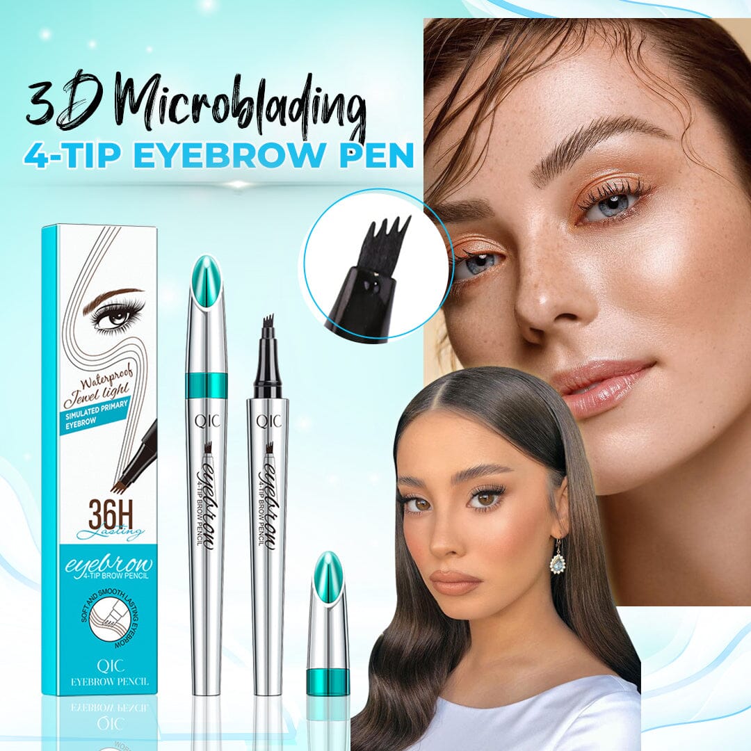 🔥2024 Hot Sale🔥3D Waterproof Microblading Eyebrow Pen 4 Fork Tip Tattoo Pencil