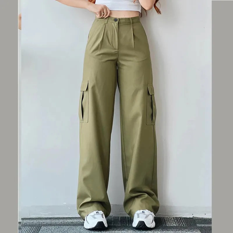 Vintage Straight High-waist Pants-Coolconditioner