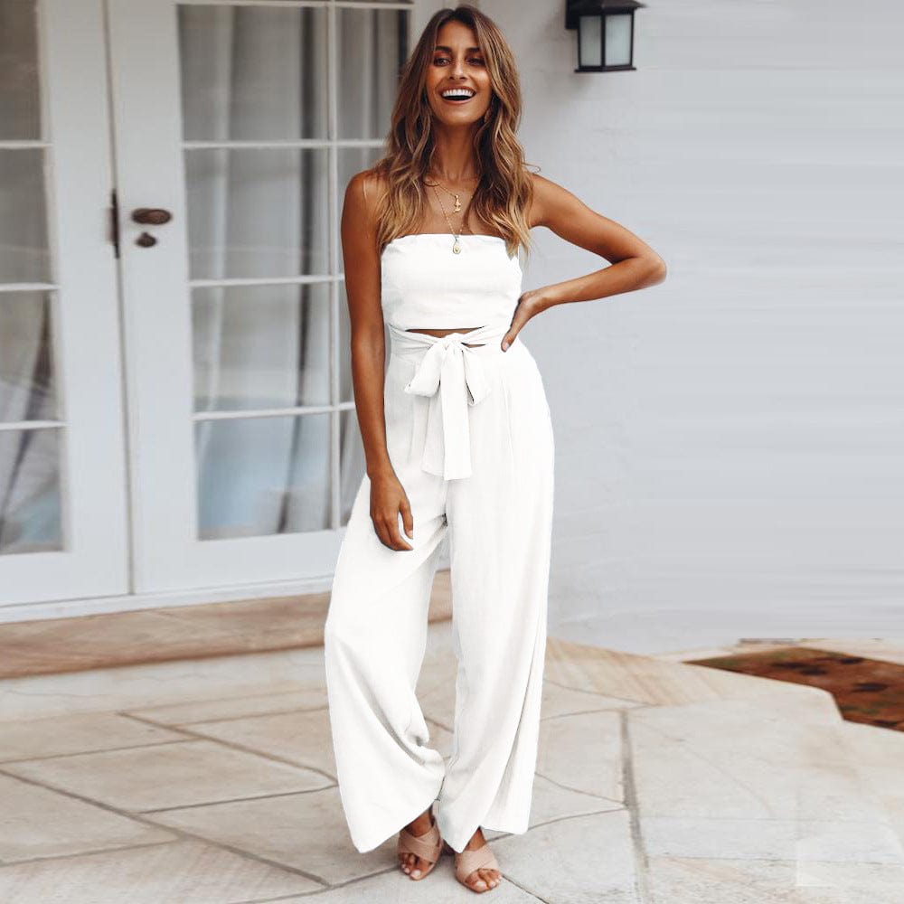 Bohemian Backless Rompers Jumpsuit-Coolconditioner