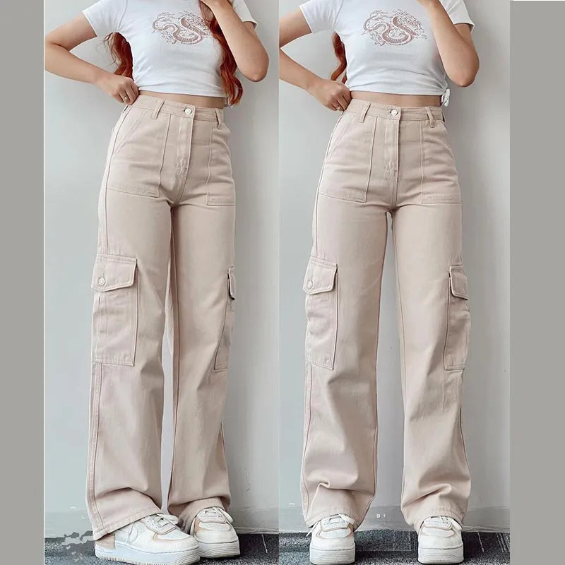 Vintage Straight High-waist Pants-Coolconditioner