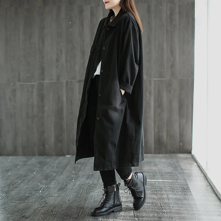 One Size Fits All Vintage Long Sleeve Loose Coat