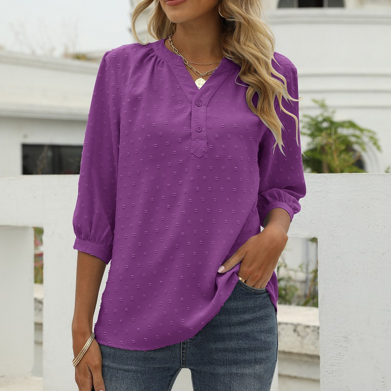 Bell Shape Long Sleeves Blouse-Coolconditioner