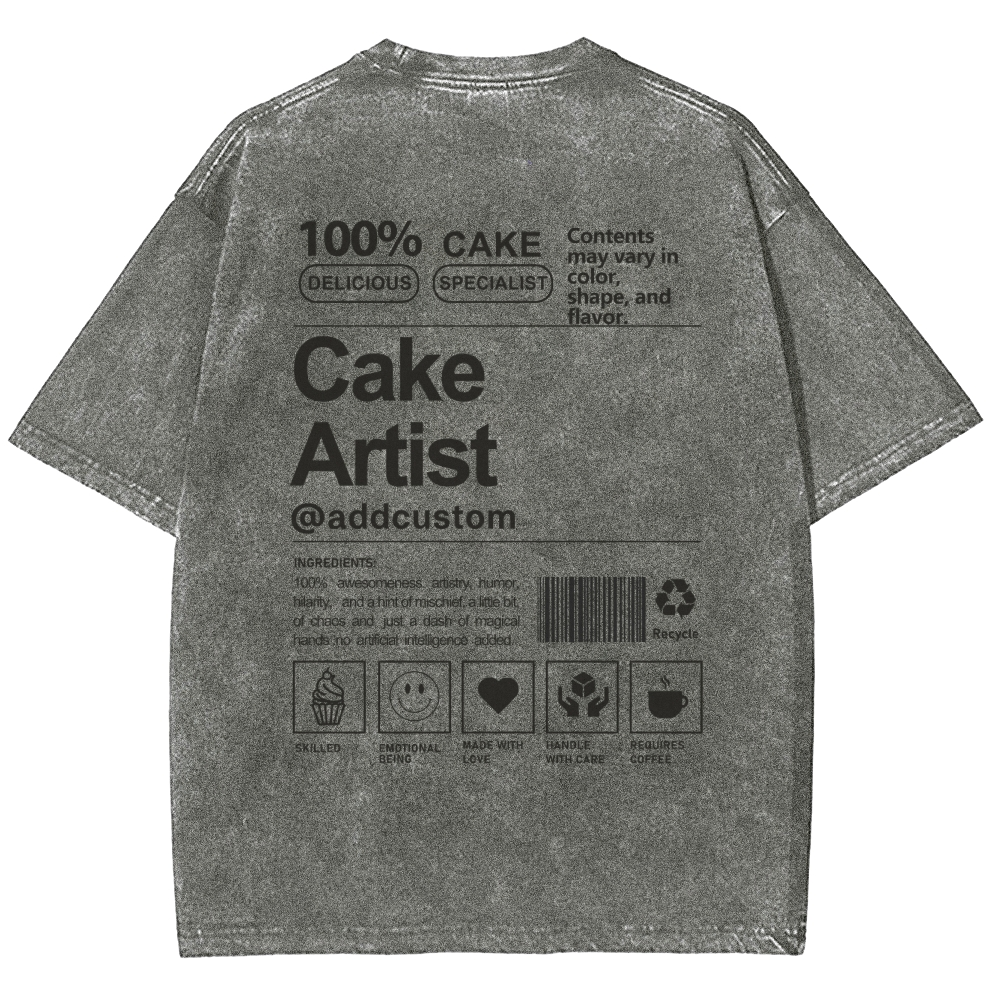 Cake Artist Vintage Snowflake Washed T-Shirt