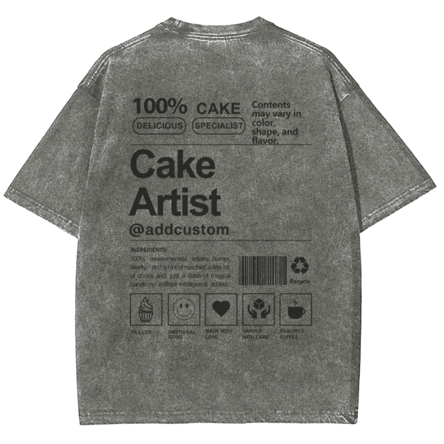 Cake Artist Vintage Snowflake Washed T-Shirt