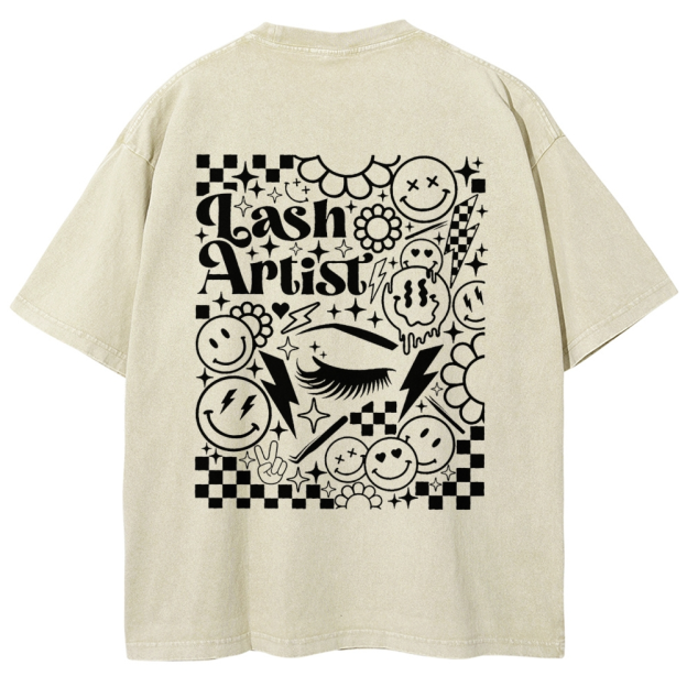 Lash Artist Vintage Snowflake Washed T-Shirt