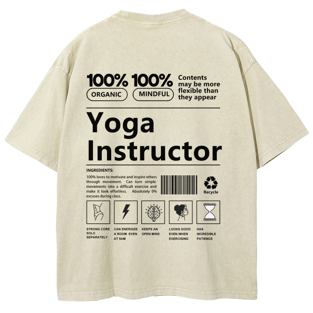 Yoga Instructor Vintage Snowflake Washed T-Shirt