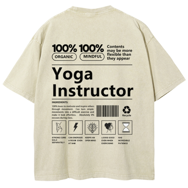 Yoga Instructor Vintage Snowflake Washed T-Shirt
