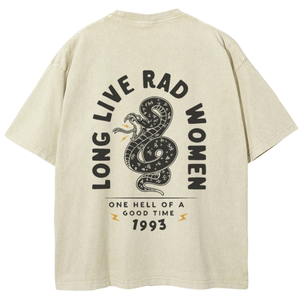 Long Live Rad Women Vintage Snowflake Washed T-Shirt