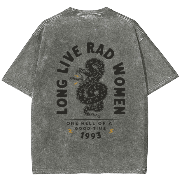 Long Live Rad Women Vintage Snowflake Washed T-Shirt