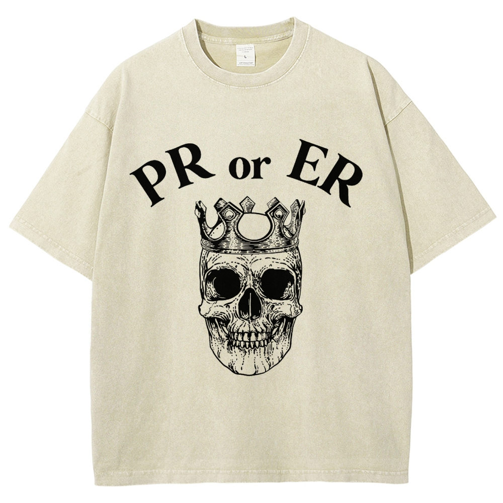 Skull Gym Vintage Snowflake Washed T-Shirt