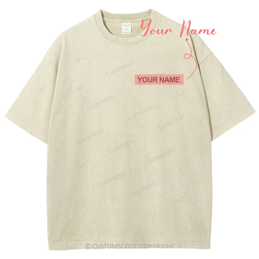 Barber Addcustom QR Code Name Unisex Fit Washed T-Shirt Customscool