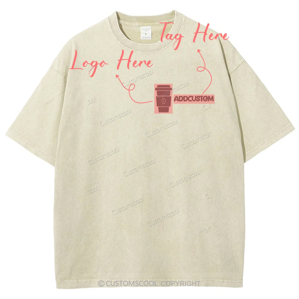 Barista Addcustom Unisex Fit Washed T-Shirt Customscool