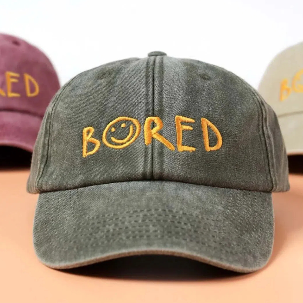Embroidered Bored Unisex Vintage Casual Washed Cap Customscool