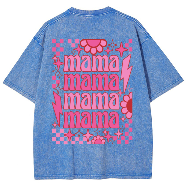 Mama Vintage Snowflake Washed T-Shirt
