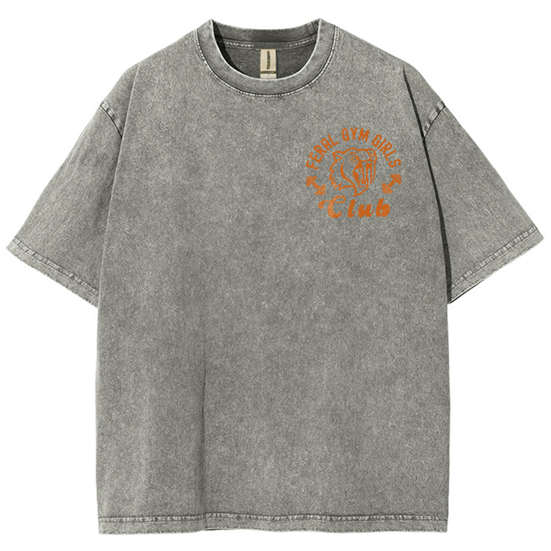 Feral Gym Girl Washed Oversized T-Shirt