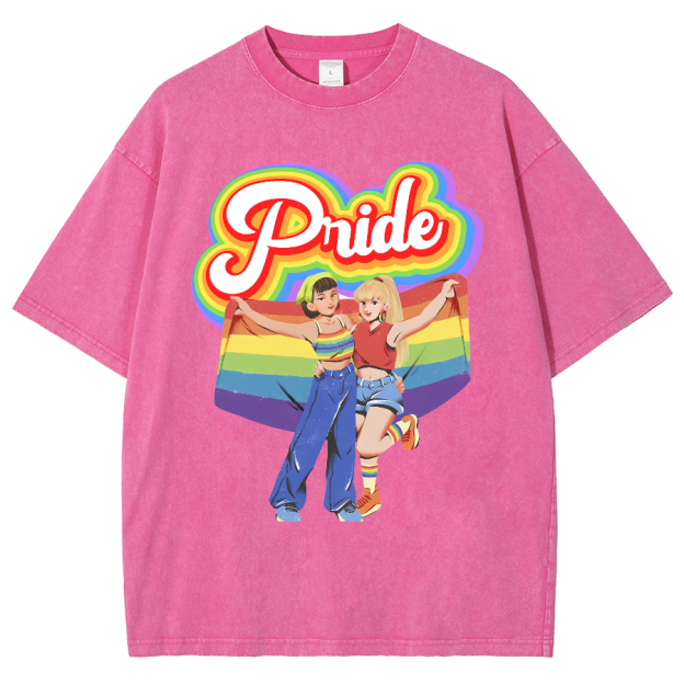 Pride Unisex Fit Washed Oversized T-Shirt