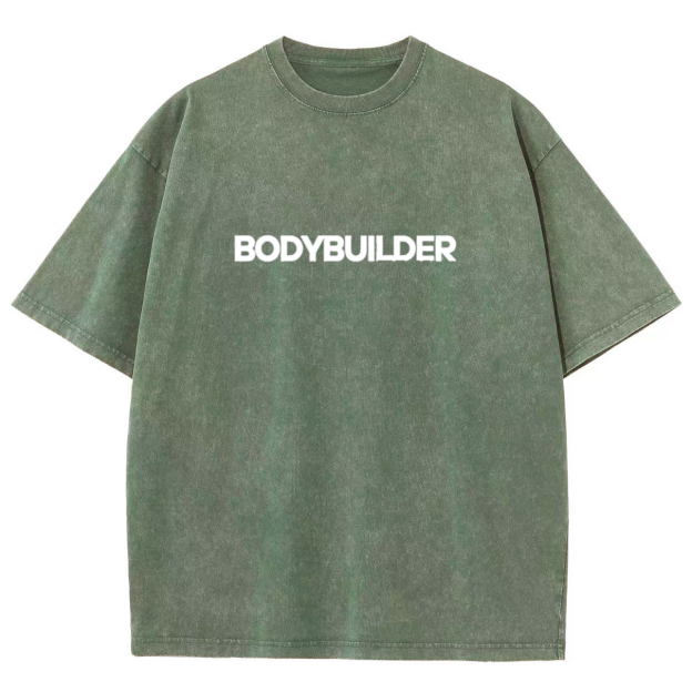 Body Builder Unisex Fit Washed T-Shirt