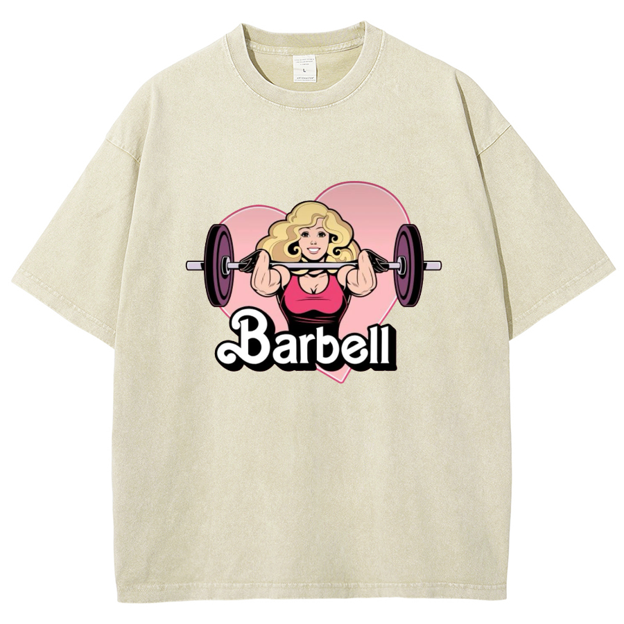 Barbell Girl Unisex Fit Washed T-Shirt