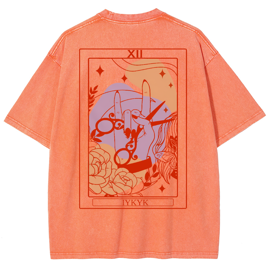 IYKYK Lesbian Sapphic Unisex Fit Washed T-Shirt