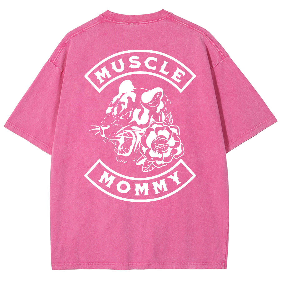Muscle Mommy Unisex Fit Washed Oversized T-Shirt