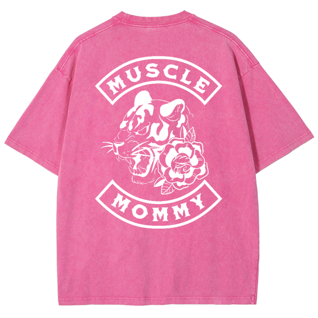 Muscle Mommy Unisex Fit Washed Oversized T-Shirt