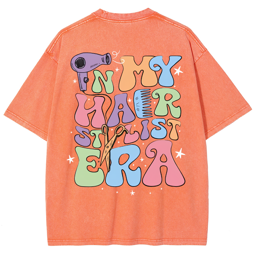 In My Hair Stylist Era Unisex Fit Washed T-Shirt