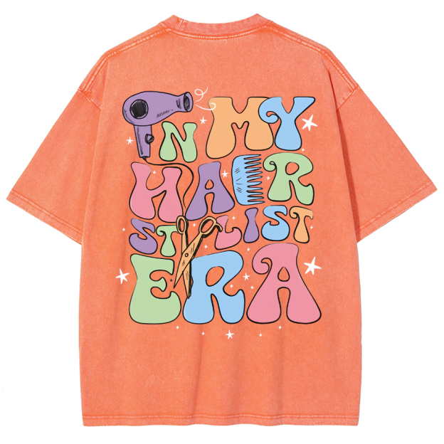 In My Hair Stylist Era Unisex Fit Washed T-Shirt