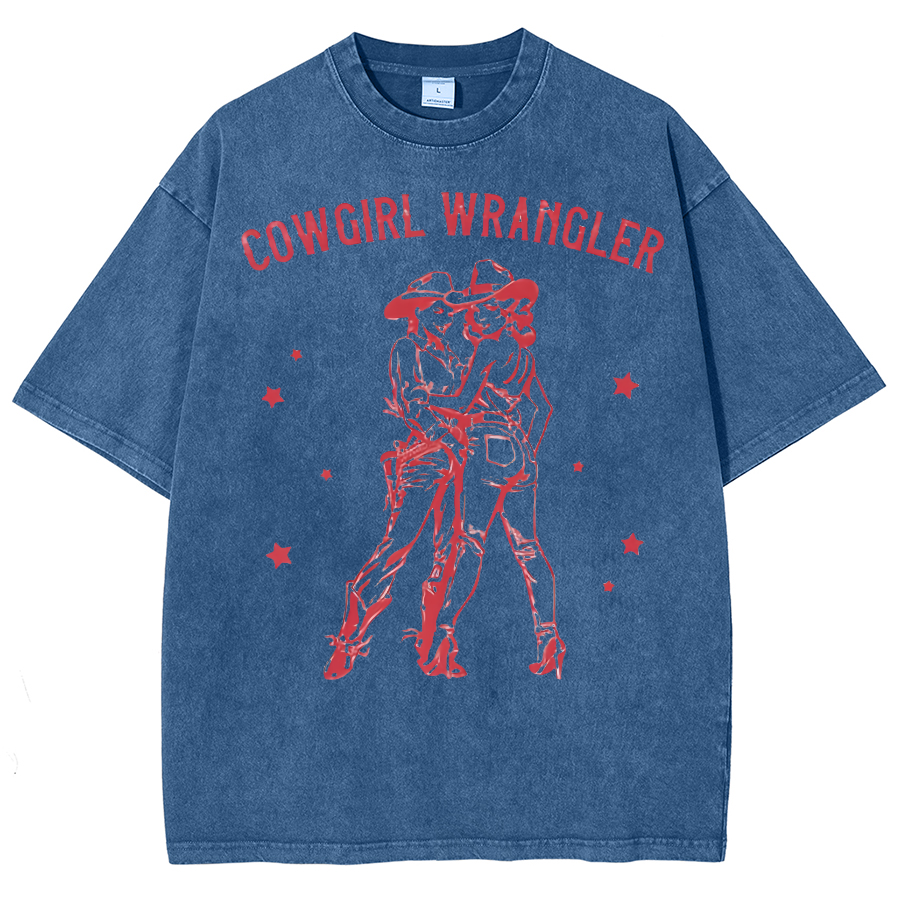 Cowgirl Wrangler Washed Oversized T-Shirt