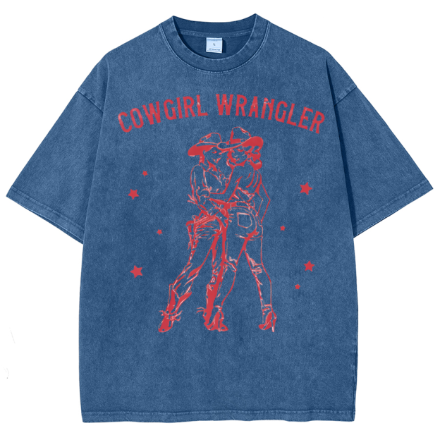 Cowgirl  Wrangler Washed Oversized T-Shirt