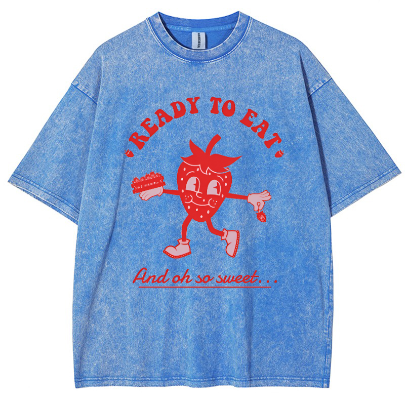 Ready To Eat Vintage Snowflake Washed T-Shirt