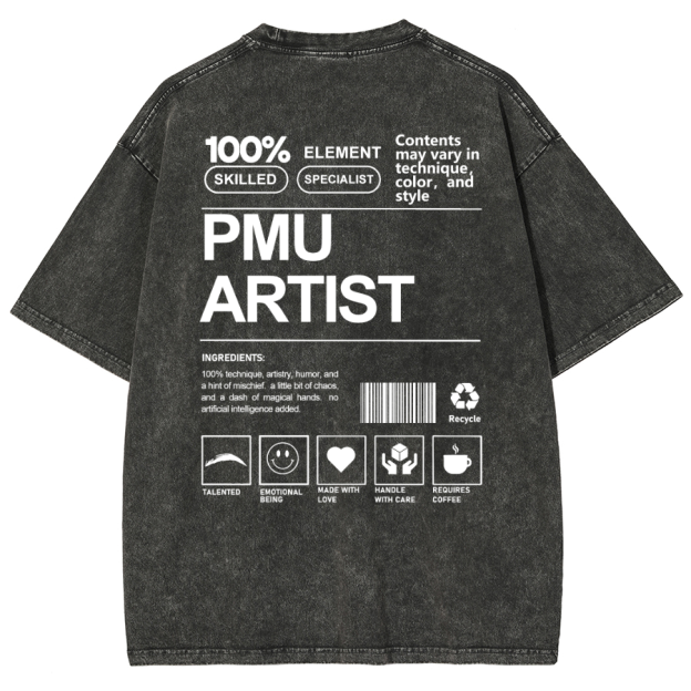 PMU Artist Unisex Fit Washed T-Shirt