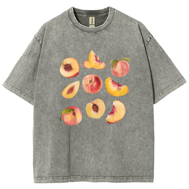 Peach Vintage Unisex Fit Washed T-Shirt
