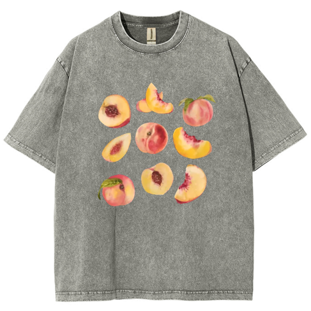 Peach Vintage Unisex Fit Washed T-Shirt