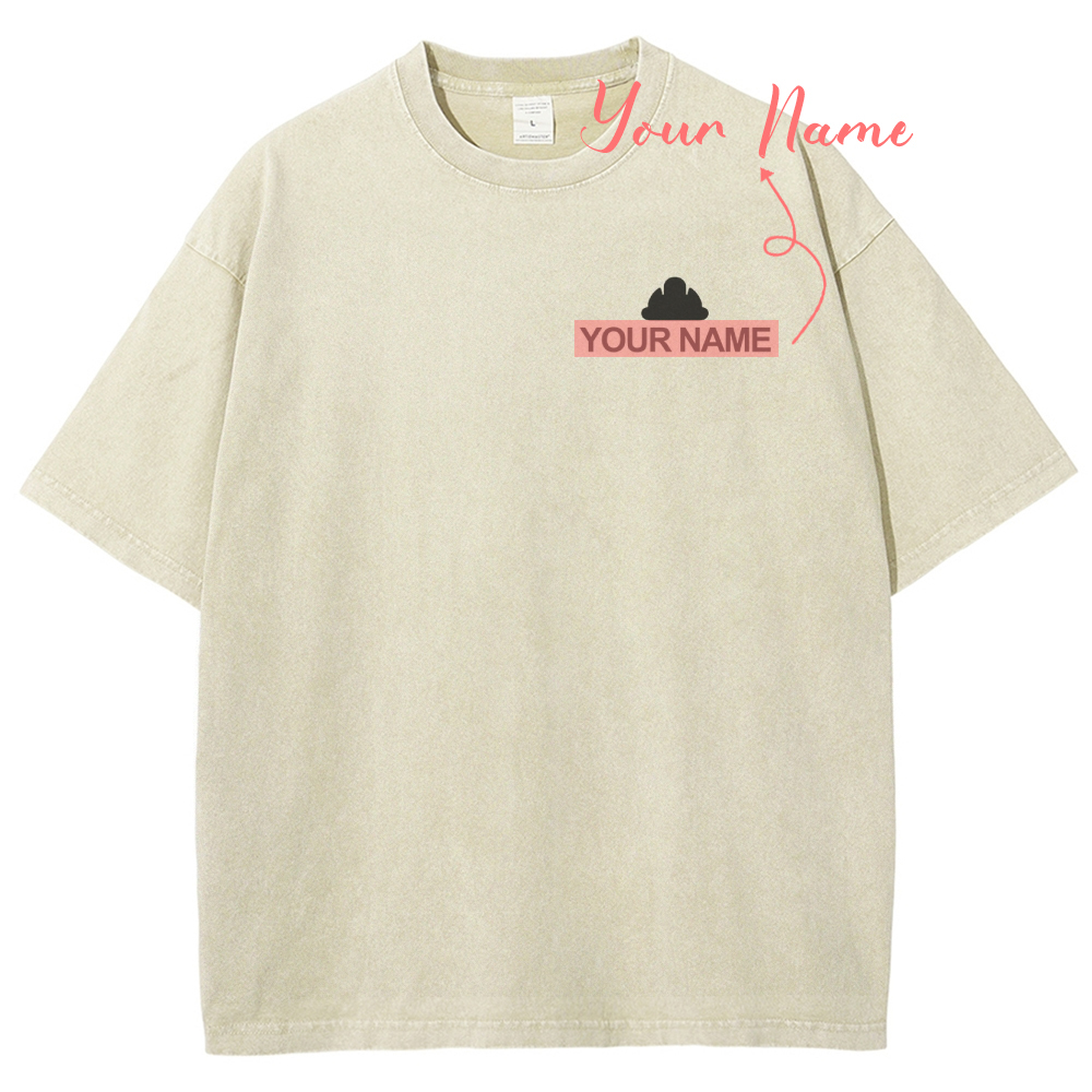 Construction Addcustom QR Code Name Unisex Fit Washed T-Shirt Customscool