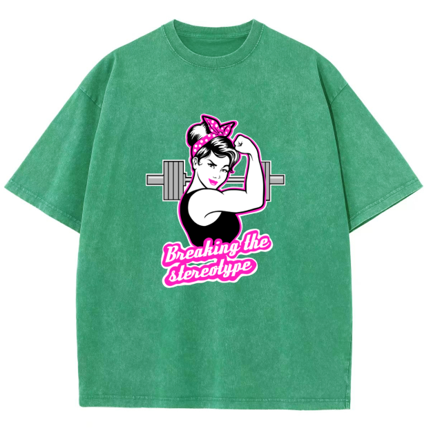 Barbell Girl Unisex Fit Washed T-Shirt