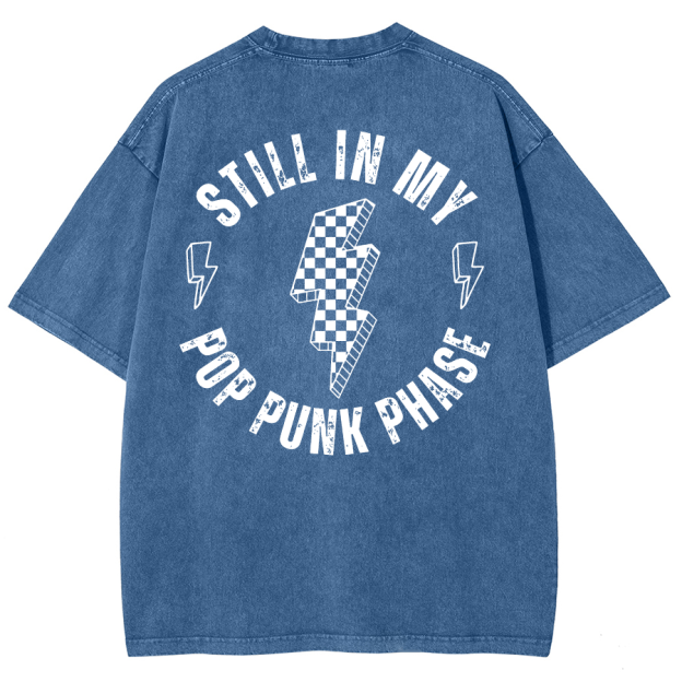 Still In My Pop Punk Phase Unisex Fit Washed Oversized T-Shirt
