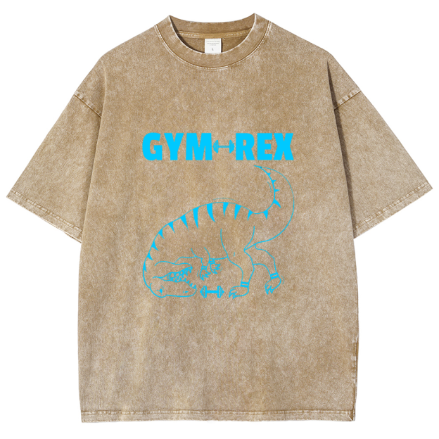 Gym Workout Weights Lifting Unisex Fit Washed T-Shirt