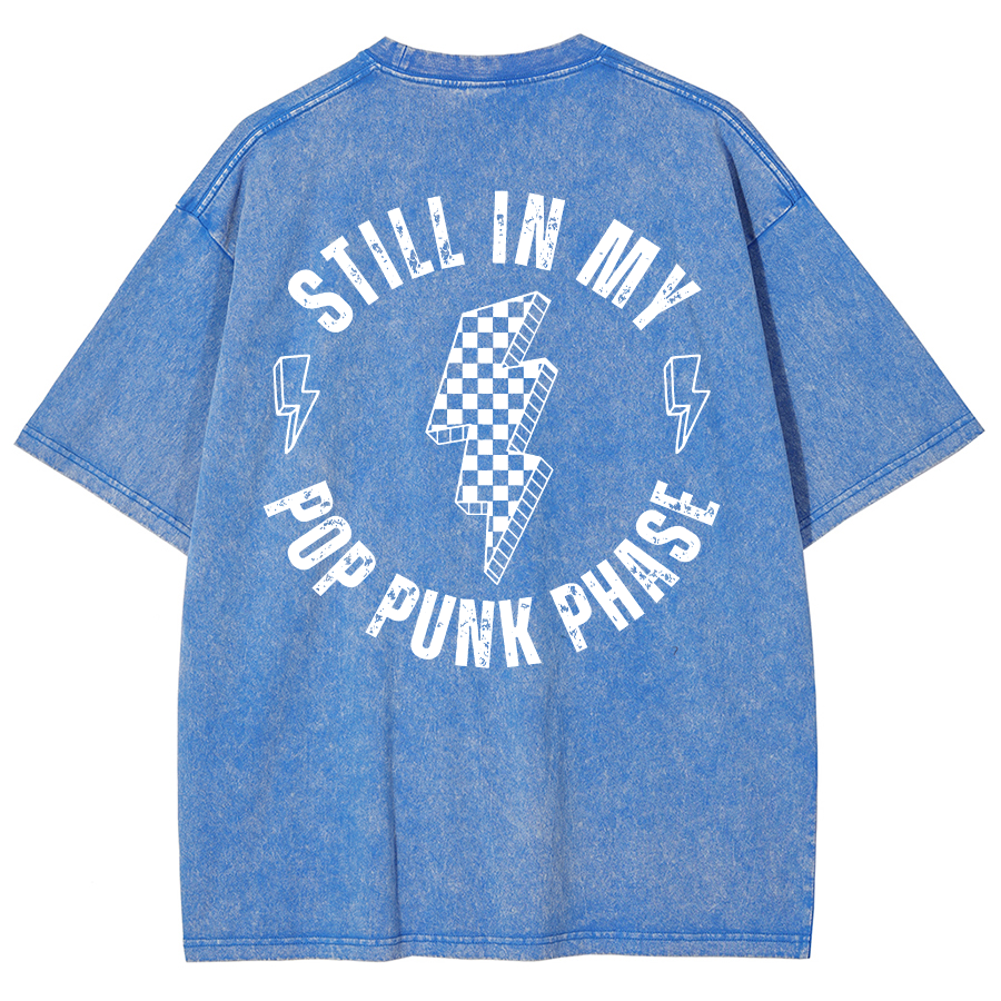 Still In My Pop Punk Phase Unisex Fit Washed Oversized T-Shirt