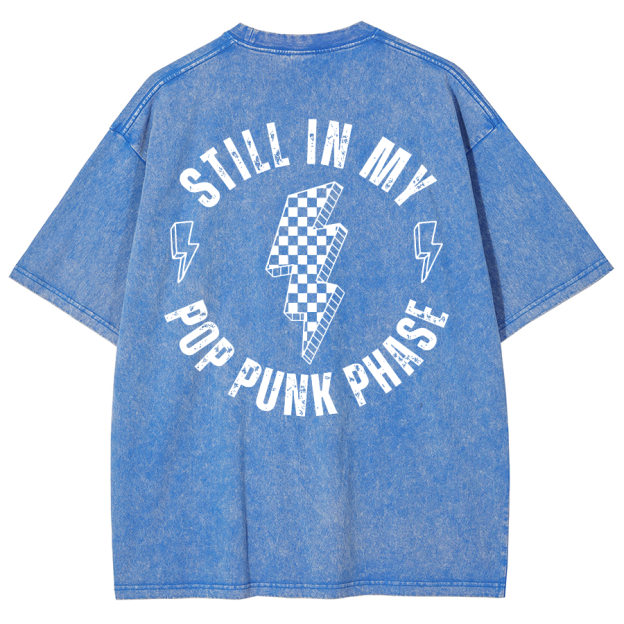 Still In My Pop Punk Phase Unisex Fit Washed Oversized T-Shirt