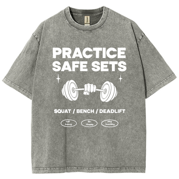 Practice Safe Sets Unisex Fit Washed T-Shirt