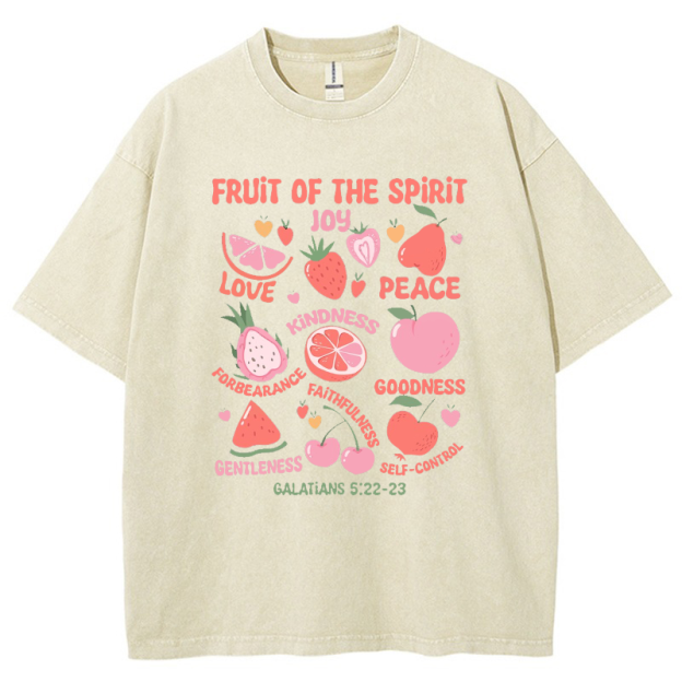 Fruit Of The Spirit Vintage Snowflake Washed T-Shirt