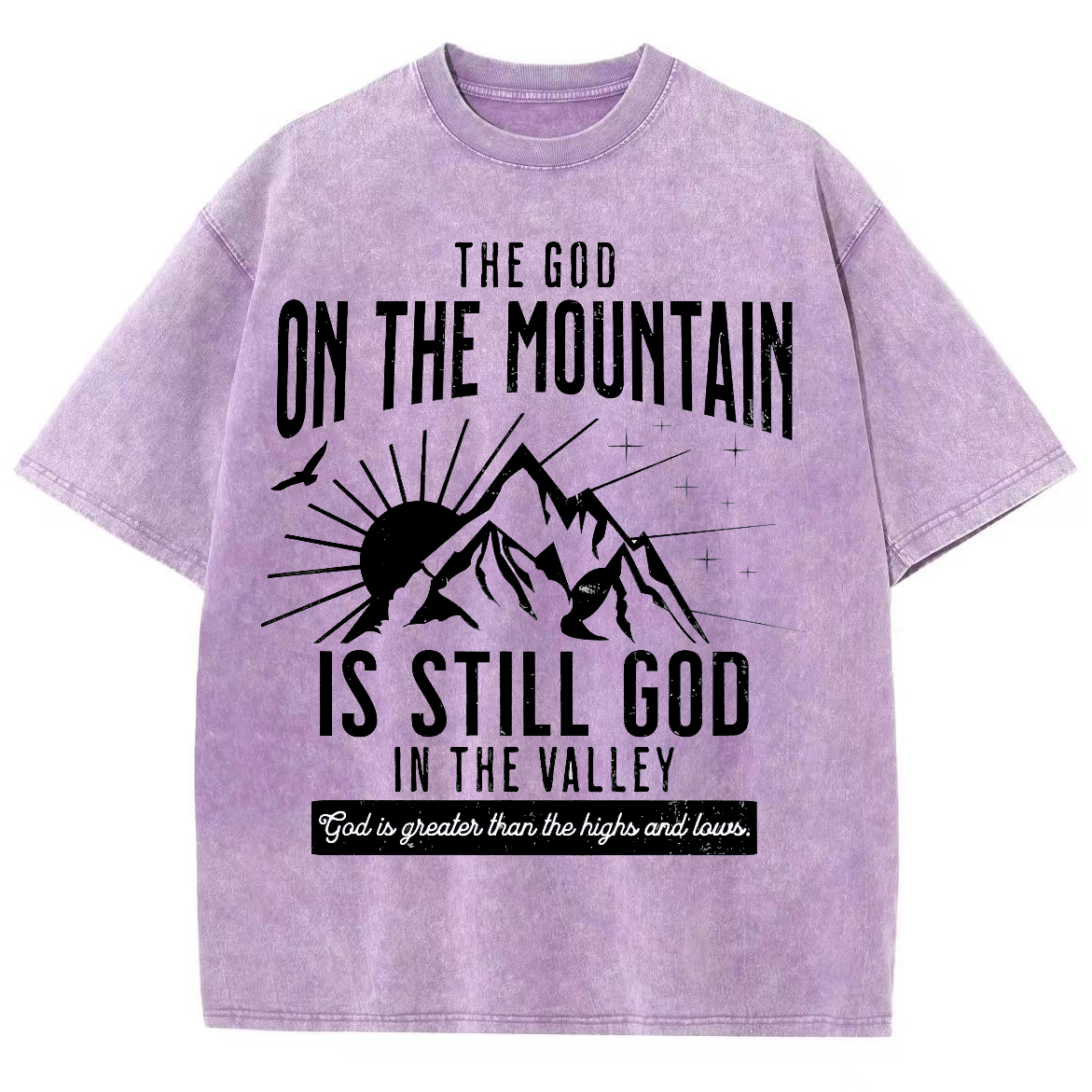 The God On The Mountain Is Still God Unisex Fit Washed Oversized T-Shirt
