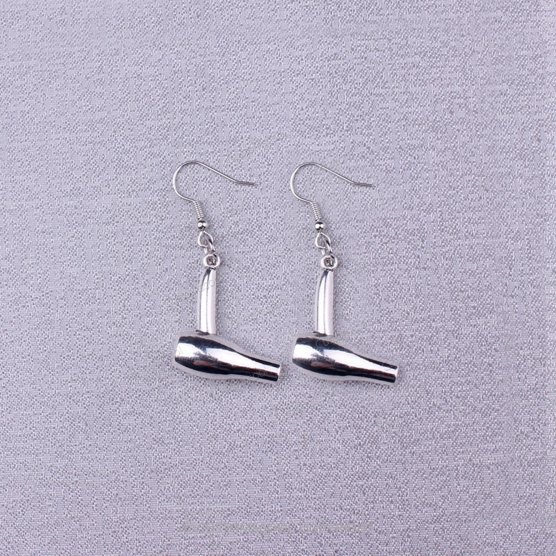 Hair Dryer Scissors Comb Barber Tools Earrings Customscool