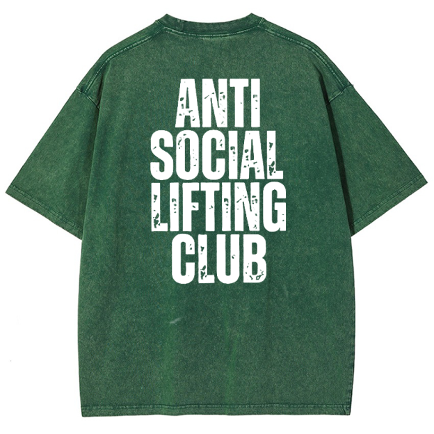 Anti SocialLifting Club Vintage Snowflake Washed T-Shirt