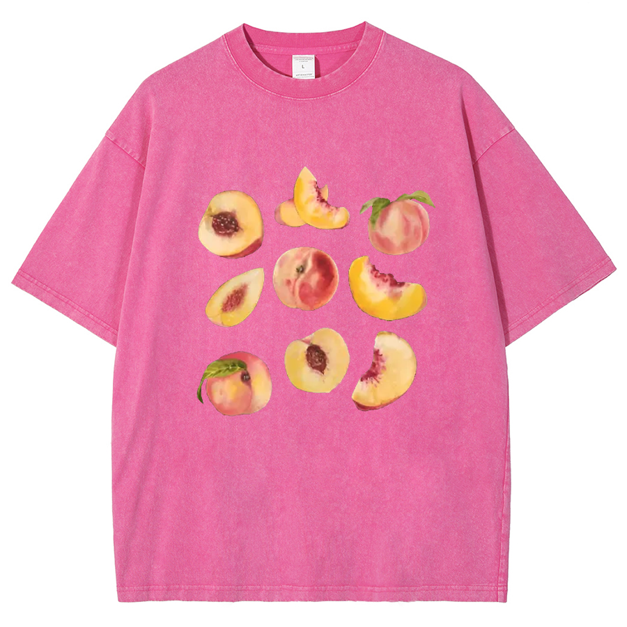 Peach Vintage Unisex Fit Washed T-Shirt