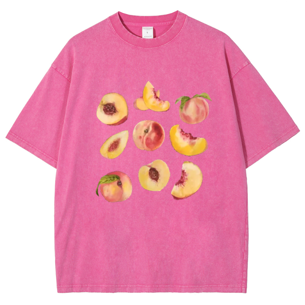 Peach Vintage Unisex Fit Washed T-Shirt